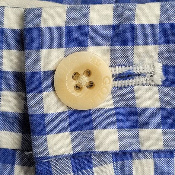 Ralph‎ Lauren Polo Golf Blue Gingham Plaid Mens Performance Shorts - Picture 10 of 15